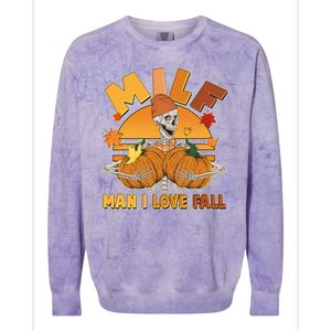 Funny MILF Man I Love Fall Colorblast Crewneck Sweatshirt