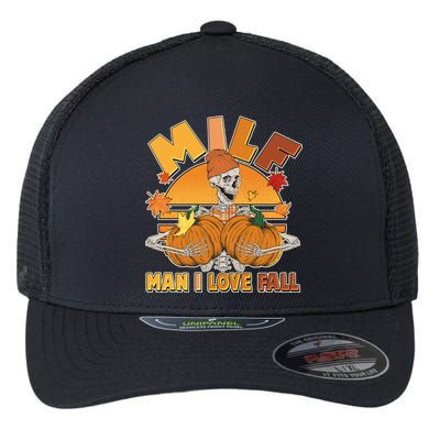 Funny MILF Man I Love Fall Flexfit Unipanel Trucker Cap