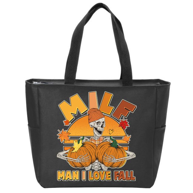 Funny MILF Man I Love Fall Zip Tote Bag