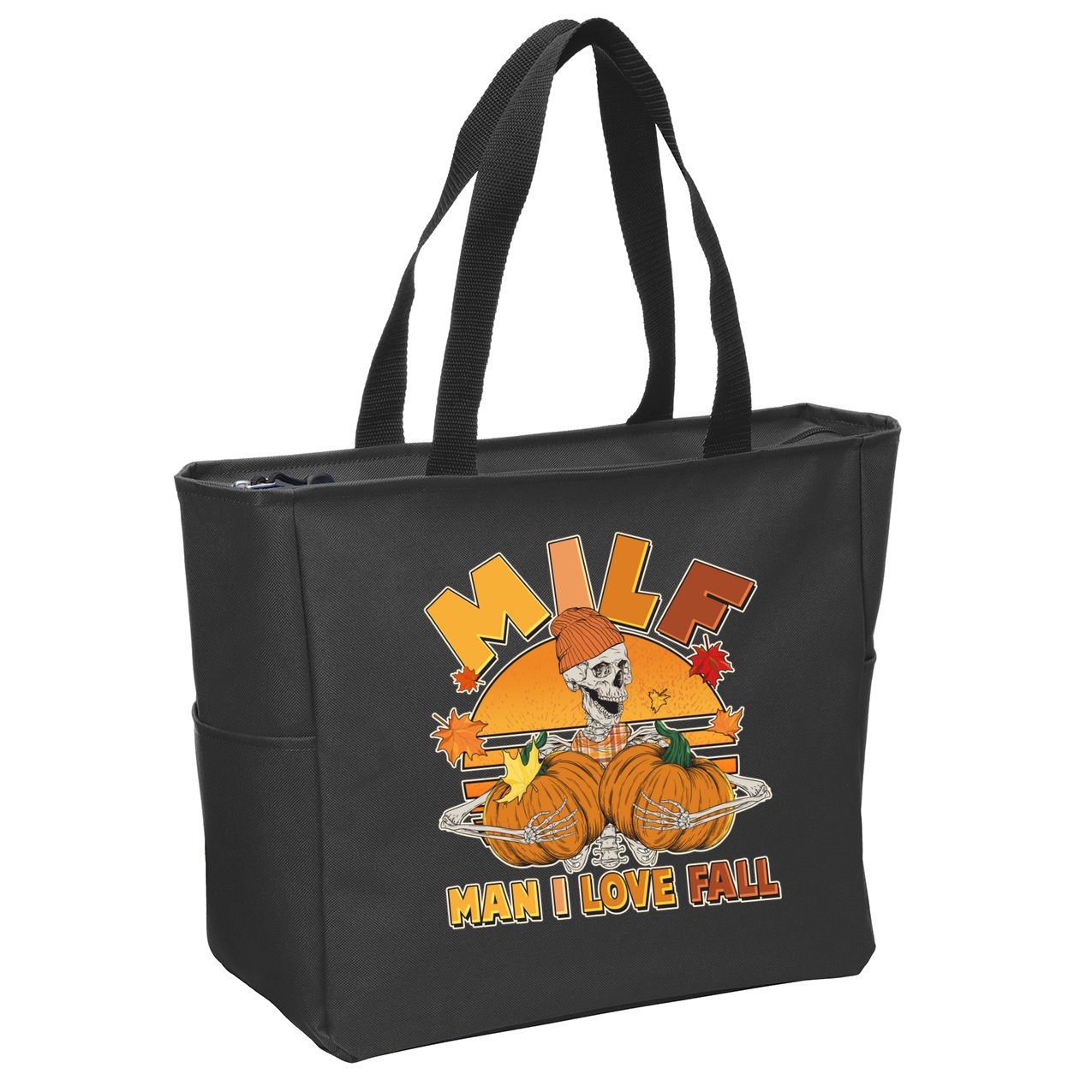 Funny MILF Man I Love Fall Zip Tote Bag