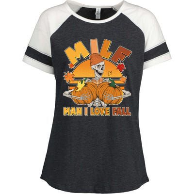 Funny MILF Man I Love Fall Enza Ladies Jersey Colorblock Tee