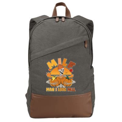 Funny MILF Man I Love Fall Cotton Canvas Backpack