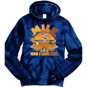 Funny MILF Man I Love Fall Tie Dye Hoodie