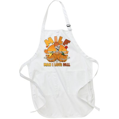 Funny MILF Man I Love Fall Full-Length Apron With Pockets