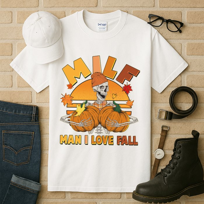 Funny MILF Man I Love Fall Tall T-Shirt