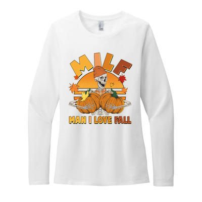 Funny MILF Man I Love Fall Womens CVC Long Sleeve Shirt