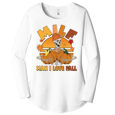 Funny MILF Man I Love Fall Women's Perfect Tri Tunic Long Sleeve Shirt