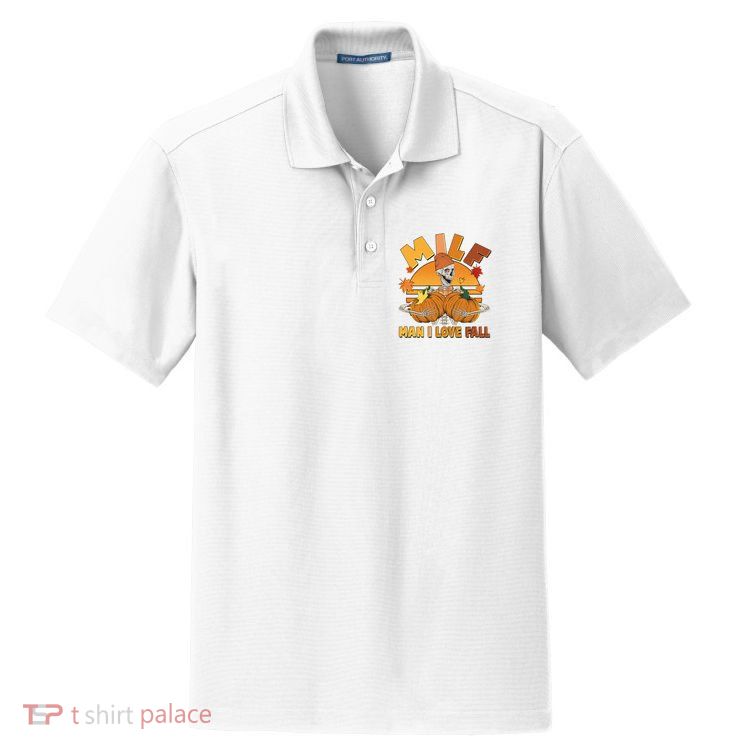 Funny MILF Man I Love Fall Dry Zone Grid Polo