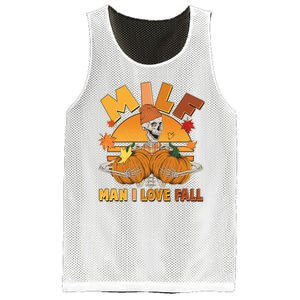 Funny MILF Man I Love Fall Mesh Reversible Basketball Jersey Tank