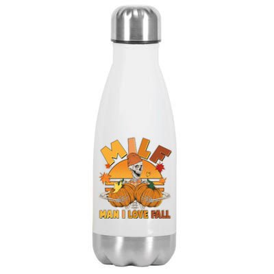 Funny MILF Man I Love Fall Stainless Steel Insulated Water Bottle