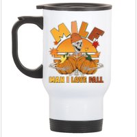 Funny MILF Man I Love Fall Stainless Steel Travel Mug