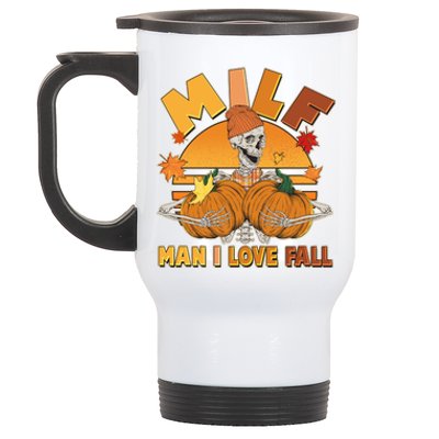 Funny MILF Man I Love Fall Stainless Steel Travel Mug