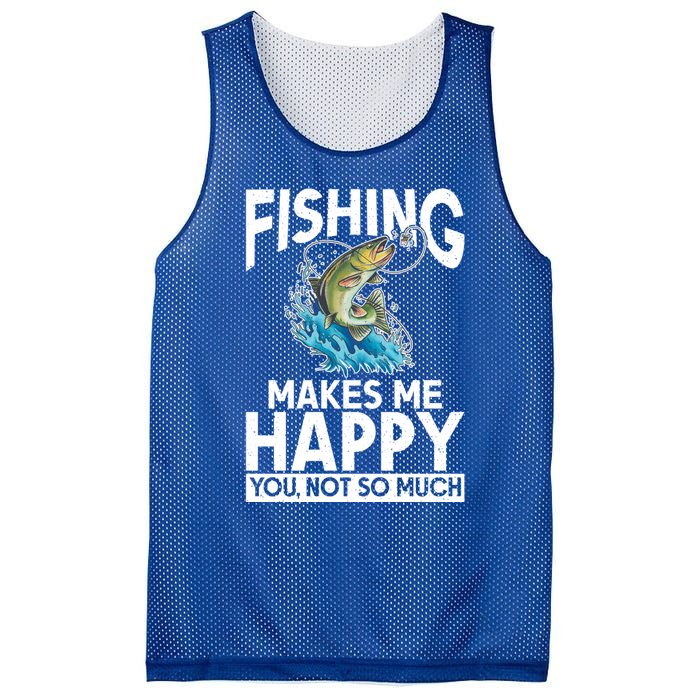 Fishing Makes Me Happy You Not Angling Hunting Fishing Funny Gift Mesh Reversible Basketball Jersey Tank