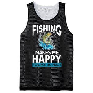 Fishing Makes Me Happy You Not Angling Hunting Mesh Reversible Basketball Jersey Tank