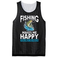 Fishing Makes Me Happy You Not Angling Hunting Mesh Reversible Basketball Jersey Tank