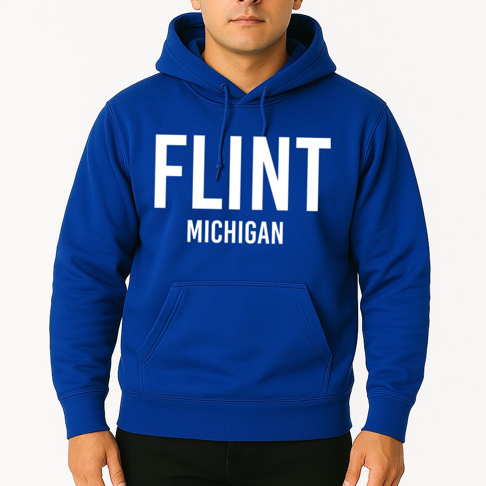Flint Michigan Mi Usa Patriotic Vintage Sports Great Gift Hoodie