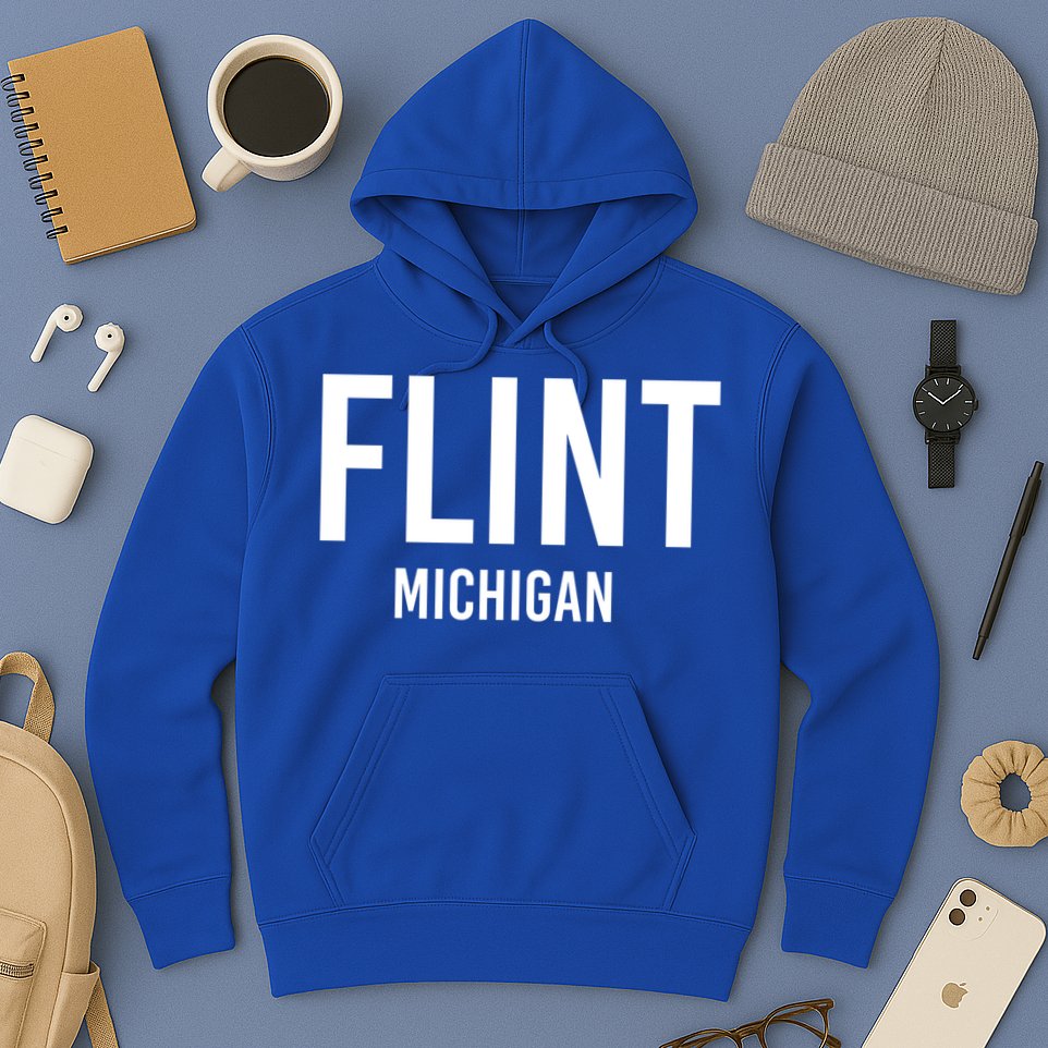 Flint Michigan Mi Usa Patriotic Vintage Sports Great Gift Hoodie