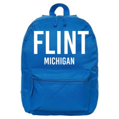 Flint Michigan Mi Usa Patriotic Vintage Sports Great Gift 16 in Basic Backpack