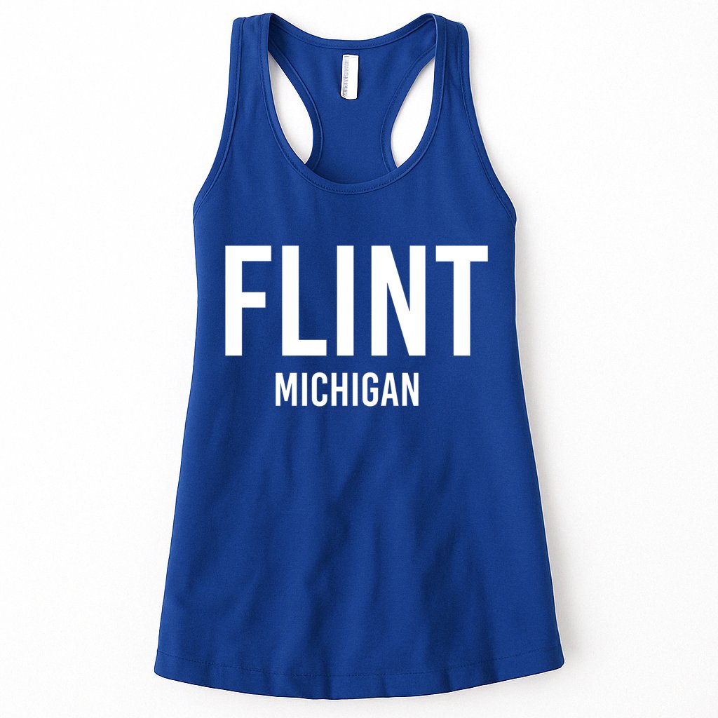 Flint Michigan Mi Usa Patriotic Vintage Sports Great Gift Womens Tank Top