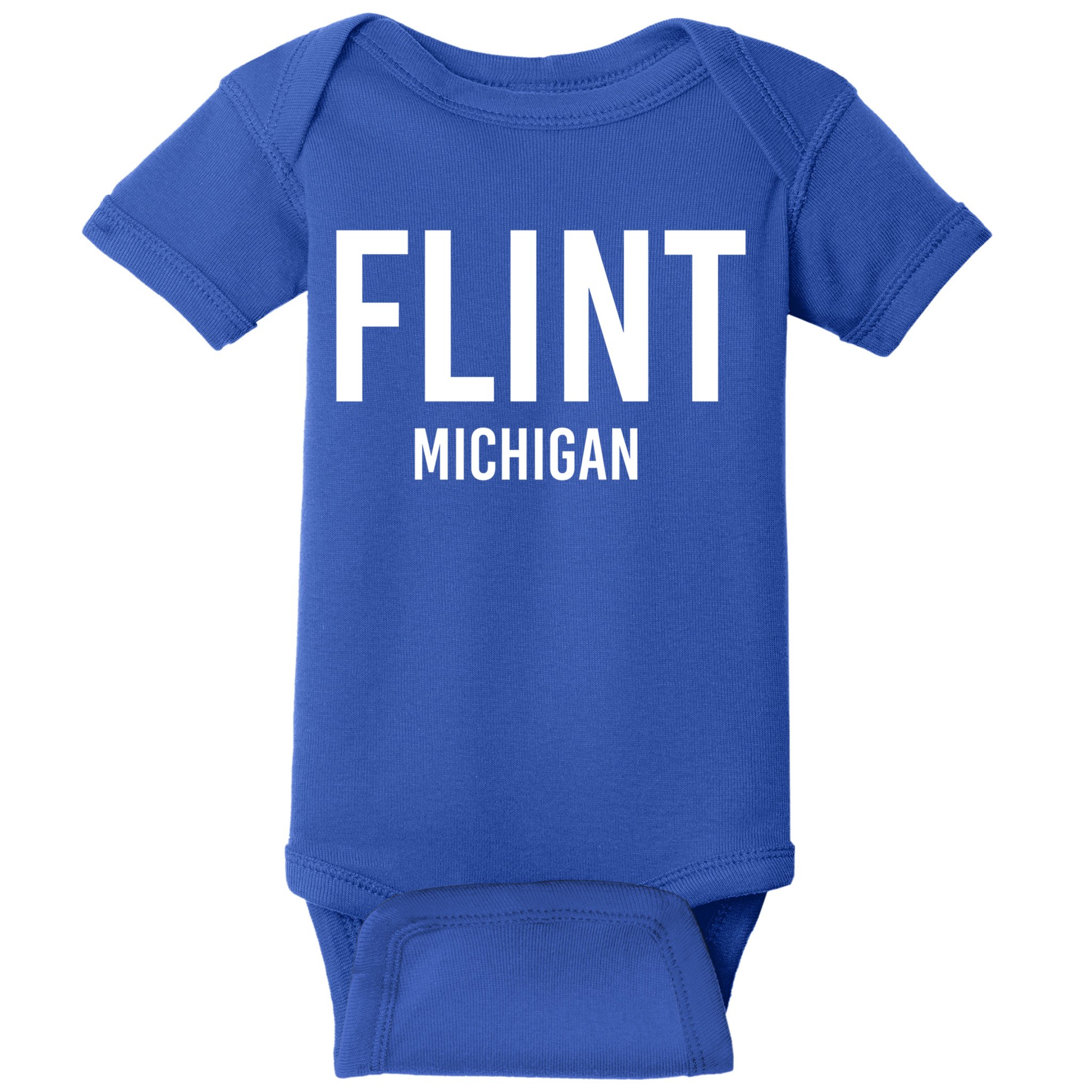 Flint Michigan Mi Usa Patriotic Vintage Sports Great Gift Baby Bodysuit