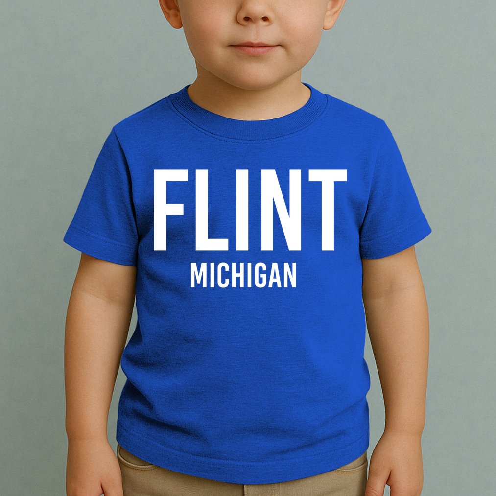 Flint Michigan Mi Usa Patriotic Vintage Sports Great Gift Toddler T-Shirt