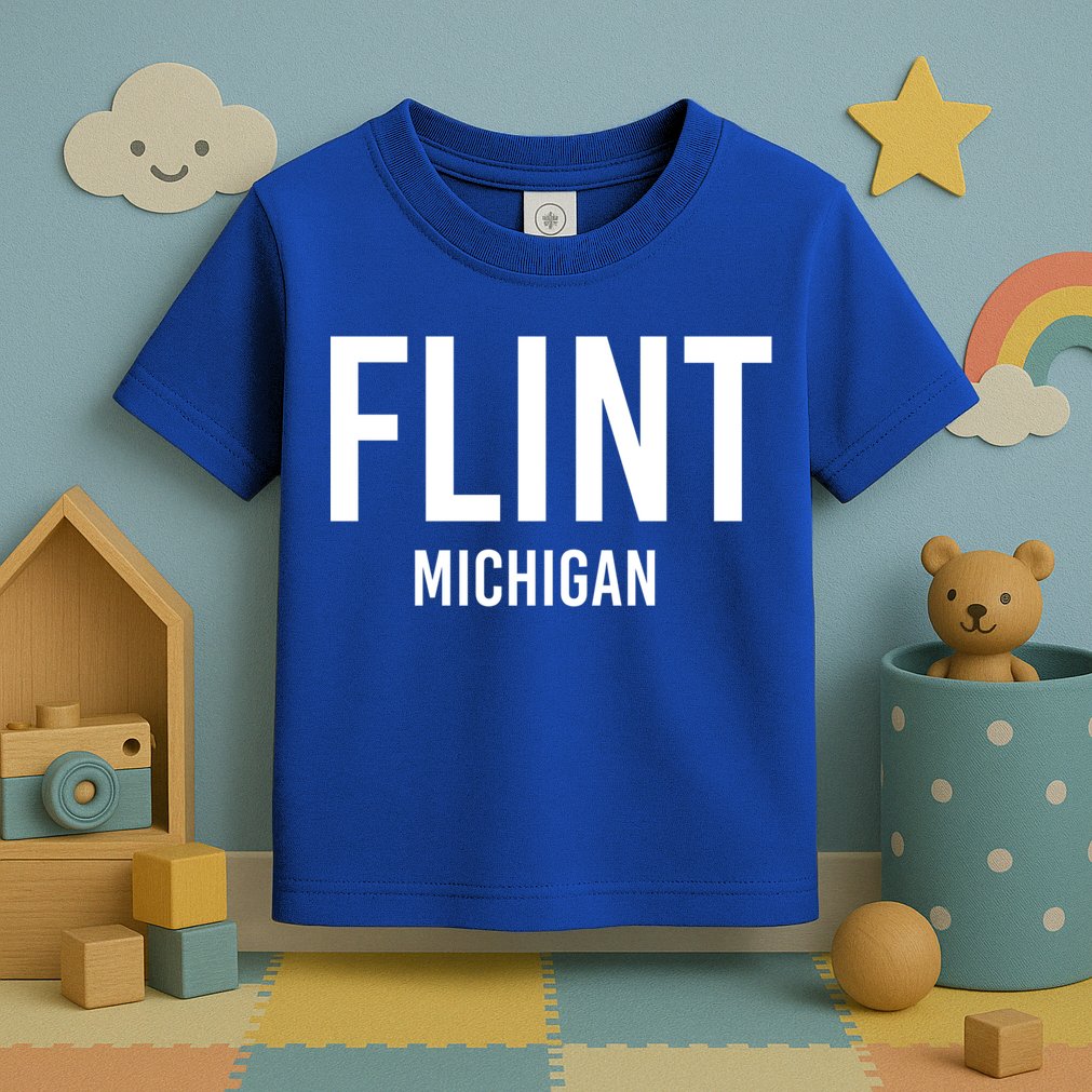 Flint Michigan Mi Usa Patriotic Vintage Sports Great Gift Toddler T-Shirt