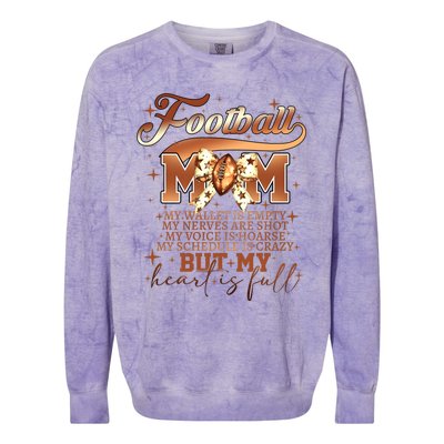 Football Mom My Wallet Is Empty Colorblast Crewneck Sweatshirt