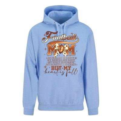 Football Mom My Wallet Is Empty Unisex Surf Hoodie