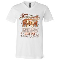 Football Mom My Wallet Is Empty V-Neck T-Shirt