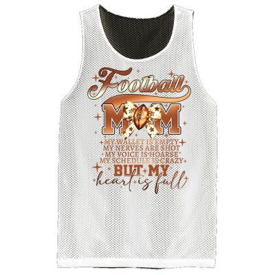 Football Mom My Wallet Is Empty Mesh Reversible Basketball Jersey Tank