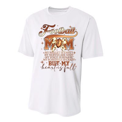 Football Mom My Wallet Is Empty Performance Sprint T-Shirt