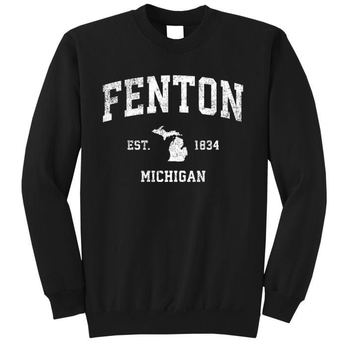 Fenton Michigan Mi Vintage Athletic Sports Sweatshirt