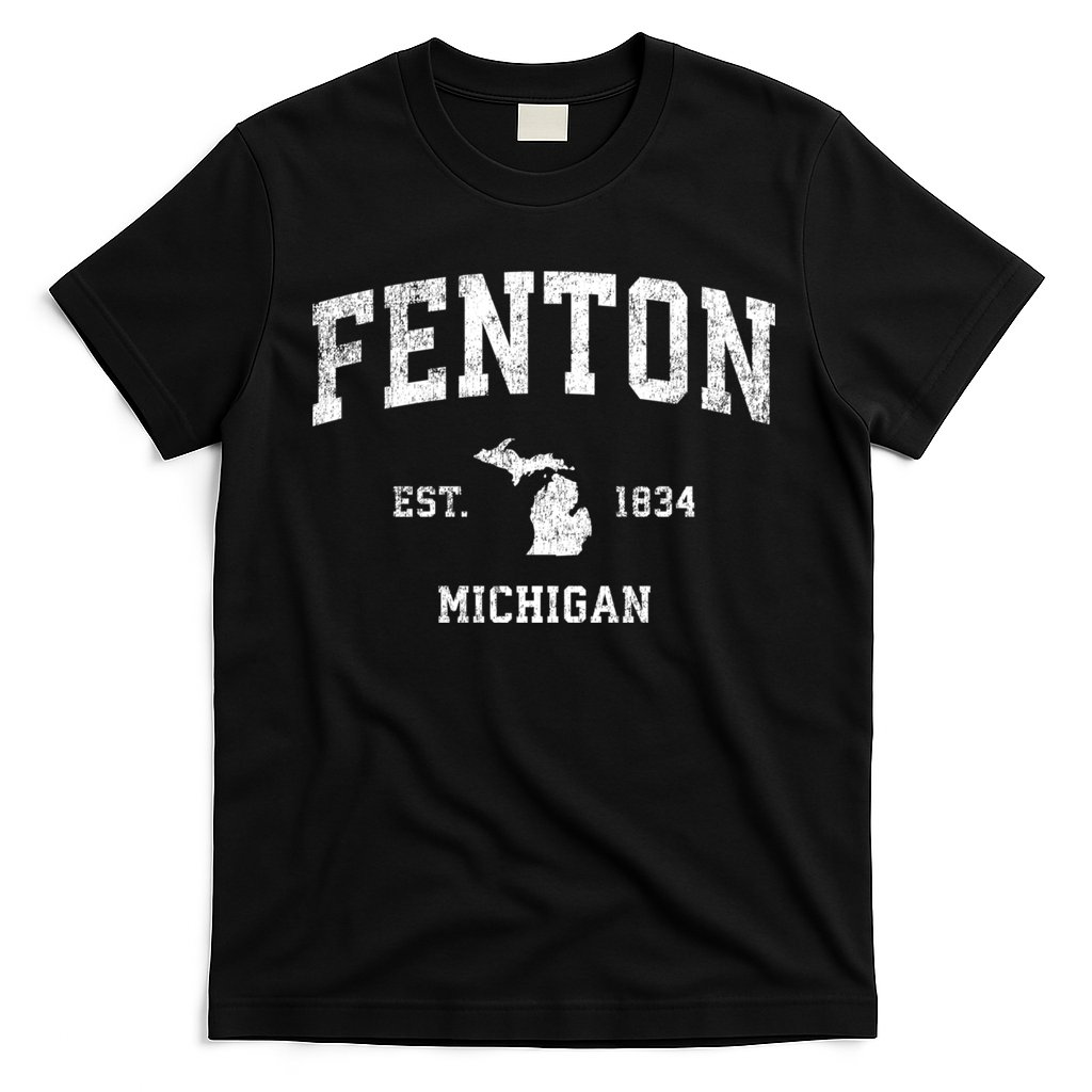 Fenton Michigan Mi Vintage Athletic Sports T-Shirt