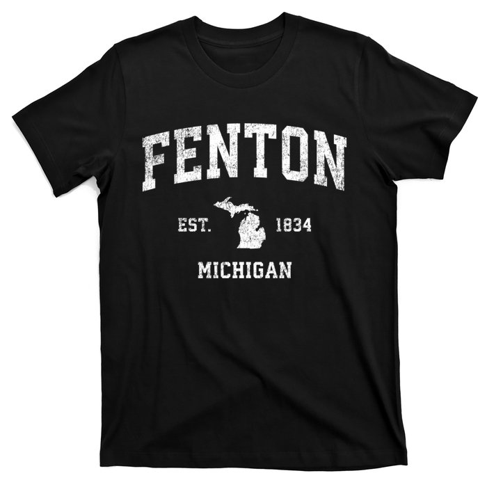 Fenton Michigan Mi Vintage Athletic Sports T-Shirt