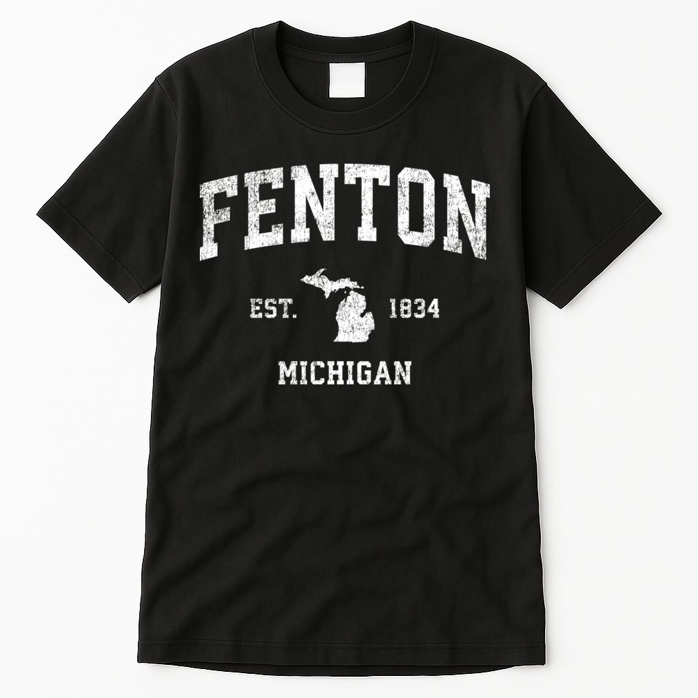 Fenton Michigan Mi Vintage Athletic Sports Tall T-Shirt