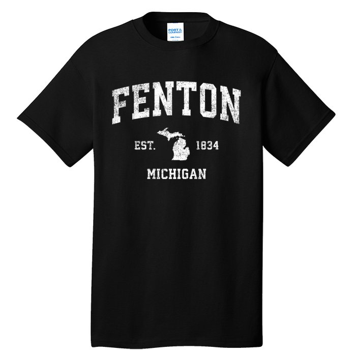 Fenton Michigan Mi Vintage Athletic Sports Tall T-Shirt