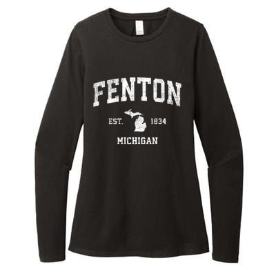 Fenton Michigan Mi Vintage Athletic Sports Womens CVC Long Sleeve Shirt