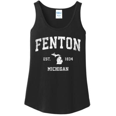 Fenton Michigan Mi Vintage Athletic Sports Ladies Essential Tank