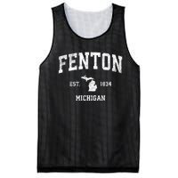 Fenton Michigan Mi Vintage Athletic Sports Mesh Reversible Basketball Jersey Tank