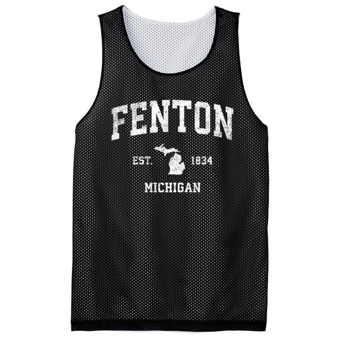 Fenton Michigan Mi Vintage Athletic Sports Mesh Reversible Basketball Jersey Tank