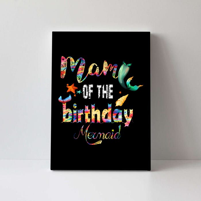 Family Matching Mommy Of The Birthday Mermaid Party Squad Canvas