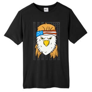 Funny Mullet Merica Bald Eagle 4th Of July American Flag Cool Gift Tall Fusion ChromaSoft Performance T-Shirt