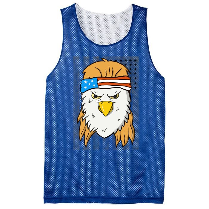 Funny Mullet Merica Bald Eagle 4th Of July American Flag Cool Gift Mesh Reversible Basketball Jersey Tank