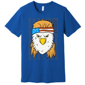 Funny Mullet Merica Bald Eagle 4th Of July American Flag Cool Gift Premium T-Shirt