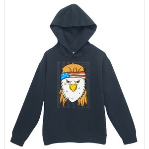 Funny Mullet Merica Bald Eagle 4th Of July American Flag Cool Gift Urban Pullover Hoodie