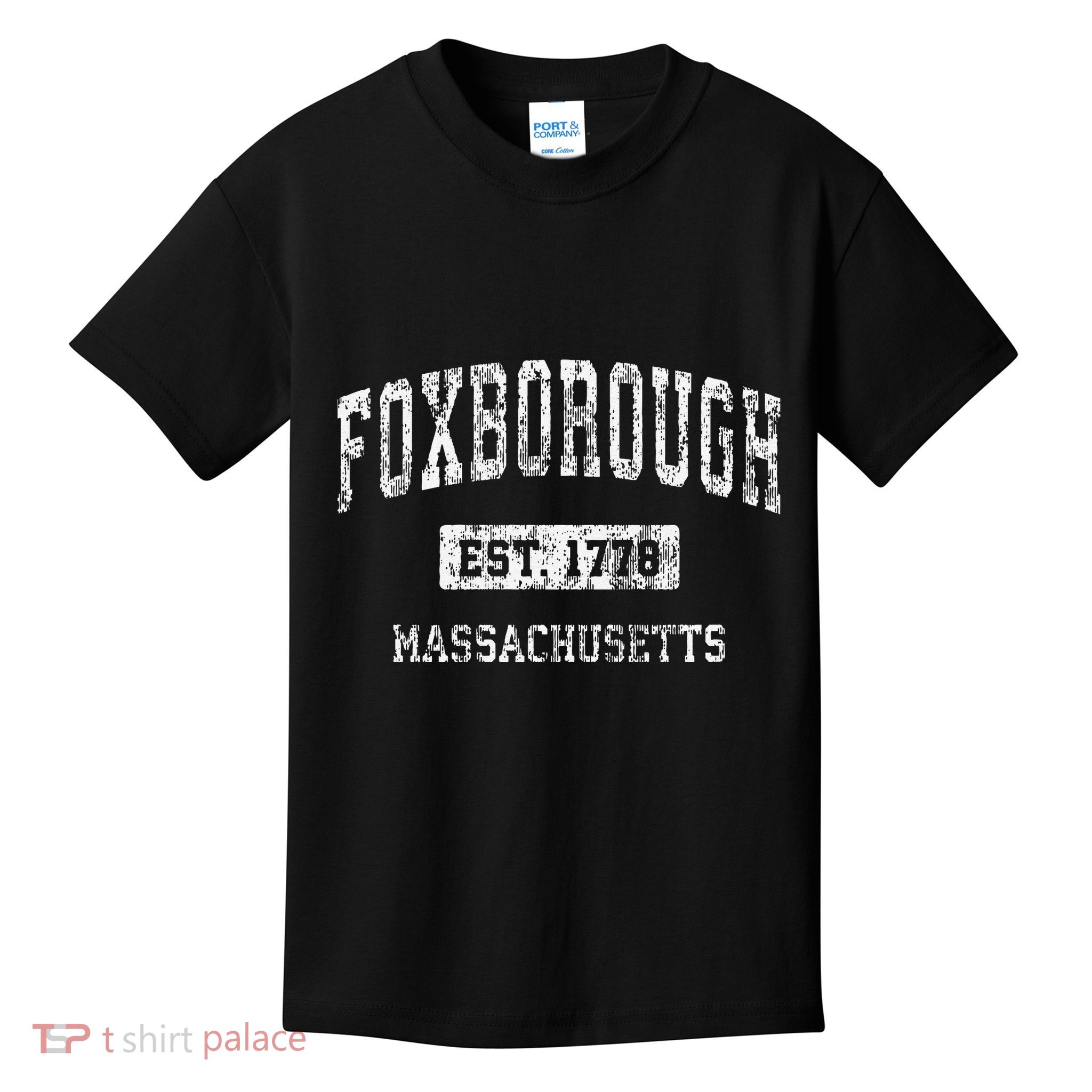 Foxborough Massachusetts Ma Vintage Established Kids T-Shirt