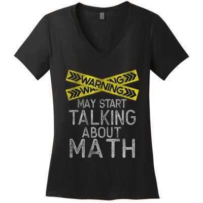 Funny Math Math Lover Math Humor Nerdy Math Women's V-Neck T-Shirt