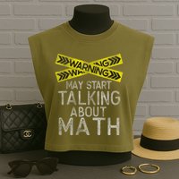 Funny Math Math Lover Math Humor Nerdy Math Garment-Dyed Women's Muscle Tee