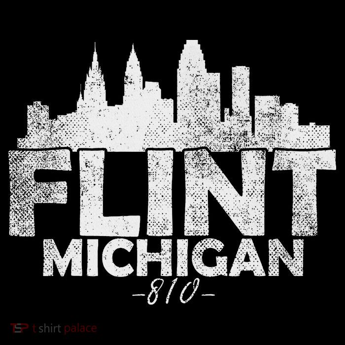 Flint Michigan Mi Skyline Baby Bodysuit