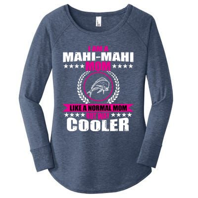 Funny Mahigiftmahi Mom Saying Game Fishing Gift Women's Perfect Tri Tunic Long Sleeve Shirt